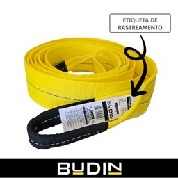 Cinta Fita para Reboque e Arraste Budin - 10 Toneladas - 2 Metros - Manilha 5/8 - para Puxar Carros, - 5