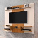 Ver imagem 2 de Painel Suspenso Para TV Até 55 Polegadas Atlas Off White/Cinamomo/Ripado - Bechara
