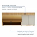 Ver mais imagens de Cozinha Completa Modulada 3 Peças 5 Portas 2 Gavetas 100% MDF Realeza Premium Bege/Carvalho/Greige