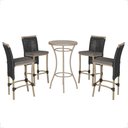 Ver imagem 1 de Mesa Bistro e 4 Banquetas Roma Fendi Corda Náutica 11 Trama Original