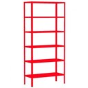 Ver imagem 1 de Estante Armário de Aço 6 Bandejas Vermelha Suporta 180kg