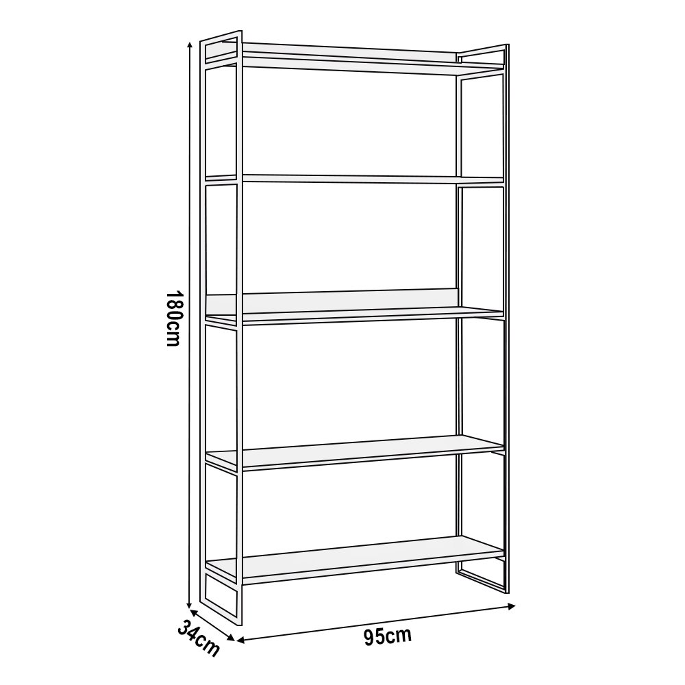 Estante Industrial Multiuso Guaecá 180x95 Cobre/branco - 3