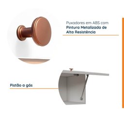 Armário Aéreo 1 Porta Basculante 60cm Arizona Cabecasa Madeiramadeira - 5