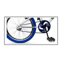 Ver imagem 3 de Bicicleta Energy Cross F.style-aro 20-branco/azul-ello Bike