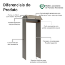 Ver imagem 4 de Porta-Geladeira 83 cm 1 Porta Basculante Crema/Rustic/Crema Vik Madesa