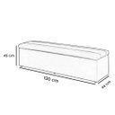 Ver imagem 4 de Báu calçadeira sapateira Dubai 1,20 Mt-Suede Vermelho GAT MAGAZINE