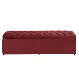 Báu calçadeira sapateira Dubai 1,20 Mt-Suede Vermelho GAT MAGAZINE - 1