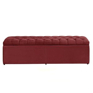 Báu calçadeira sapateira Dubai 1,20 Mt-Suede Vermelho GAT MAGAZINE
