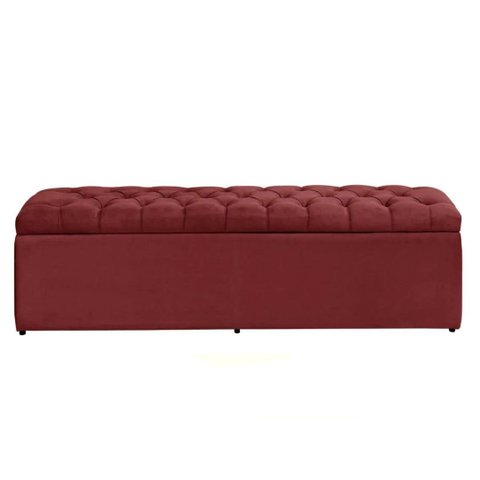 Báu calçadeira sapateira Dubai 1,20 Mt-Suede Vermelho GAT MAGAZINE