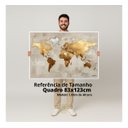 Ver imagem 3 de Quadro Mapa Mundi Moderno Aurora Dourada - 123x83cm