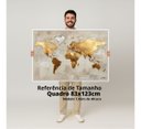 Ver imagem 3 de Quadro Mapa Mundi Moderno Aurora Dourada - 123x83cm