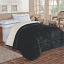 Ver imagem 1 de Edredom Insinuante Solteiro Dupla Face Sherpa Toque Lã Carneiro - Marinho