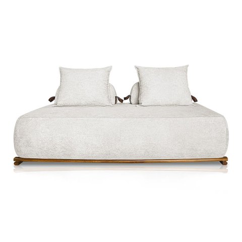 Sofá Agius 2 Lugares 1,60 Linho Boucle - Lucadi Home