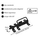 Ver imagem 3 de Kit 5 Trincos c/ Alça para Portão e Porteira Aço Preto 280mm