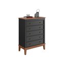 Ver imagem 1 de Cômoda 5 Gavetas - Preto