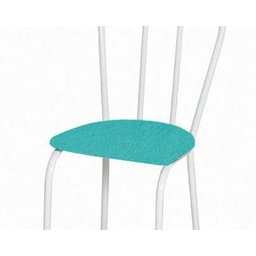 Kit com 2 Cadeiras 004 America Cromo Branca/azul Turquessa - Artefamol - 3