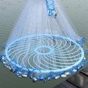 Ver imagem 7 de Tarrafa Chinesa Rede Pesca Pescaria Disco Malha 5 Peixe Mar 4 Metros Multifilamento Resistente LEVA 