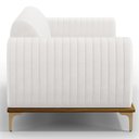 Ver imagem 5 de Sofá 3 Lugares para Sala de Estar Molino 210 Cm D02 Pés D'ouro Corano Branco C-12 - Lyam Decor