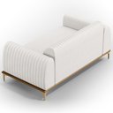 Ver imagem 6 de Sofá 3 Lugares para Sala de Estar Molino 210 Cm D02 Pés D'ouro Corano Branco C-12 - Lyam Decor