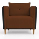 Ver imagem 7 de Kit 2 Poltronas Decorativas Aviv para Sala de Estar Corino e Linho Cinza Ammê Estofados