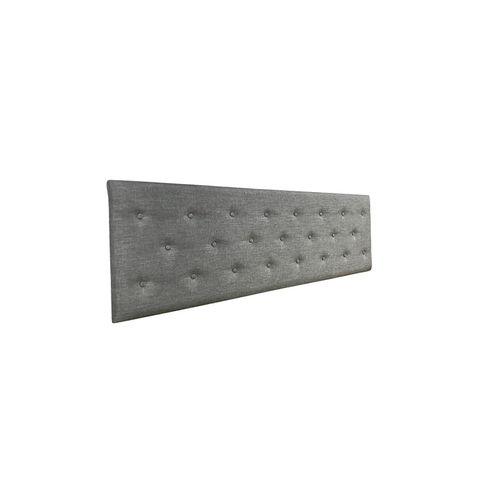 Cabeceira Estofada Queen Capitonê Não É Segredo Linho Cinza 160x60