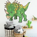 Ver imagem 1 de Adesivo de Parede Desenho de Dinossauro Tricerátops-Especial 85x103cm