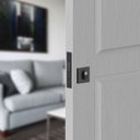 Ver imagem 1 de Fechadura Trava Auxiliar 4140 Tetra Chave Roseta Quadrada Preta 40mm 3f