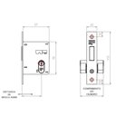 Ver imagem 3 de Fechadura Trava Auxiliar 4140 Tetra Chave Roseta Quadrada Preta 40mm 3f