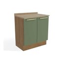 Ver imagem 1 de Módulo Cozinha Kappesberg Botanic Balcão Botanic M623 2 Portas C/tampo 80cm Nogueira/oliva/
