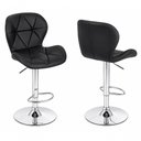 Ver imagem 1 de Banqueta Slim Confort Estofada Giratória com Encosto Altura Ajustável Preto Decoreshop 48cm