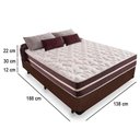 Ver imagem 4 de Cama Box Casal + Colchão de Molas Prime Colchões Classic Superlastic 138x188x64 Marrom