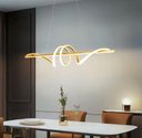 Ver imagem 5 de Lustre Pendente Led 63w Espiral W 100cm Dourado 3000k Bivolt