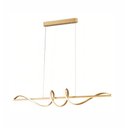 Ver imagem 1 de Lustre Pendente Led 63w Espiral W 100cm Dourado 3000k Bivolt