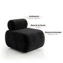 Ver imagem 3 de Poltrona para Sala KIT2 Orgânica 60 cm Base Fixa Zarah Decorativa Suede D03 - D'Rossi