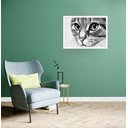 Ver imagem 1 de Quadro Decorativo Gato Rascunho - 50x70cm:moldura Branca