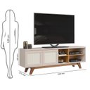 Ver imagem 3 de Rack Para Tv Ate 70 Polegadas 180Cm 2 Portas 4 Nichos Zara