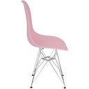 Ver imagem 4 de Kit 2 Cadeiras Charles Eames Eiffel Base Metal Cromado Rosa