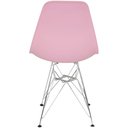 Ver imagem 5 de Kit 2 Cadeiras Charles Eames Eiffel Base Metal Cromado Rosa