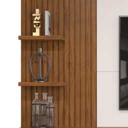 Painel Para Tv até 60 Polegadas Ripado com Nichos Bento - 8