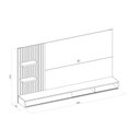 Ver imagem 5 de Painel Ripado para TV até 60 Polegadas MDF 190cmx107,8cm Nichos Bento
