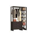 Ver imagem 1 de Estante Closet Yes 120cm 1 Cabideiro e 6 Nichos - Grafite