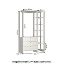 Ver imagem 4 de Estante Closet Yes 120cm 1 Cabideiro e 6 Nichos - Grafite