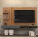 Ver imagem 1 de Painel Para Tv Ate 60 Polegadas 1 Portas 2 Prateleiras Bento