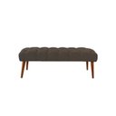 Ver imagem 1 de Banco Rubi 80cm Suede Marrom - Dominic Decor