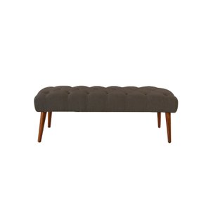 Banco Rubi 80cm Suede Marrom - Dominic Decor