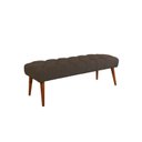 Ver imagem 2 de Banco Rubi 80cm Suede Marrom - Dominic Decor