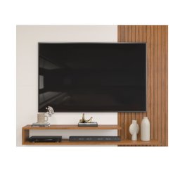 Painel Para Tv Ate 50 Polegadas Ripado 2 Prateleiras Nando - 2