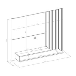 Painel Para Tv Ate 50 Polegadas Ripado 2 Prateleiras Nando - 6