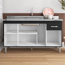 Ver imagem 4 de Balcão de Cozinha 4 Portas 1.5 Exeter Preto Fosco