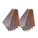 Ver imagem 1 de Kit 12 Barras Forro Teto Leve Base de Polímero PEAD Jacarandá 295cm x 25cm x 0,7cm de Espessura Formaco Decor Marrom/Médio